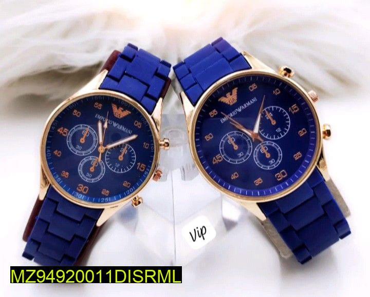 Fashionable pack of 2 couple watches