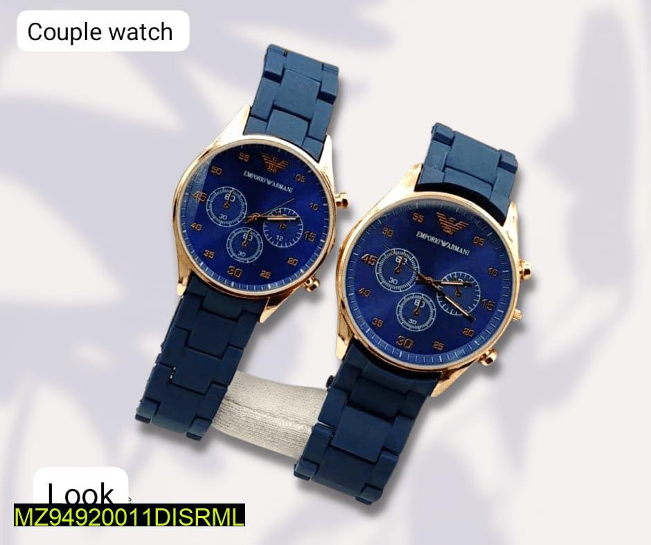 Fashionable pack of 2 couple watches